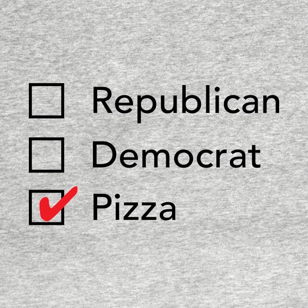 Republican Democrat Pizza by zubiacreative